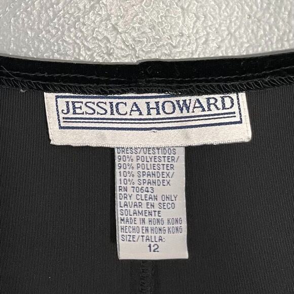 Vintage Black Velvet Maxi Dress Size 12 Holiday Gothic Romantic Witchy Evening - Picture 6 of 12